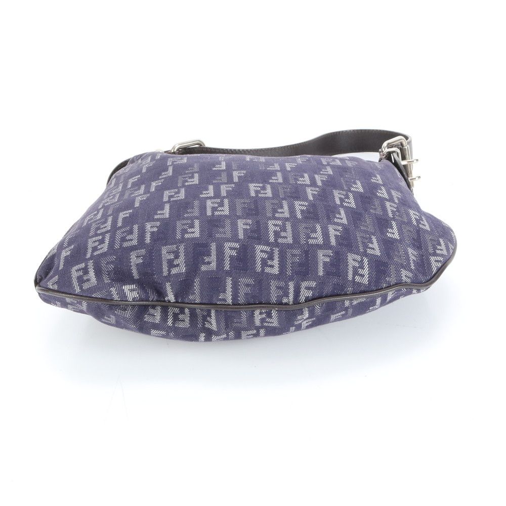 美品 フェンディ ズッキーノ レザー キャンバス ショルダーバッグ