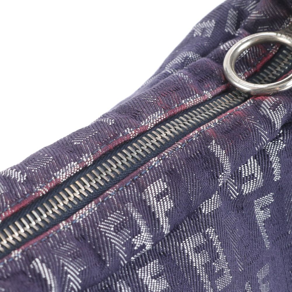 美品 フェンディ ズッキーノ レザー キャンバス ショルダーバッグ