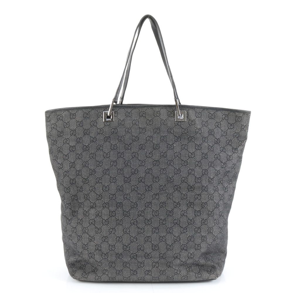 美品 グッチ GG キャンバス 31242 レザー トート バッグ 肩掛け