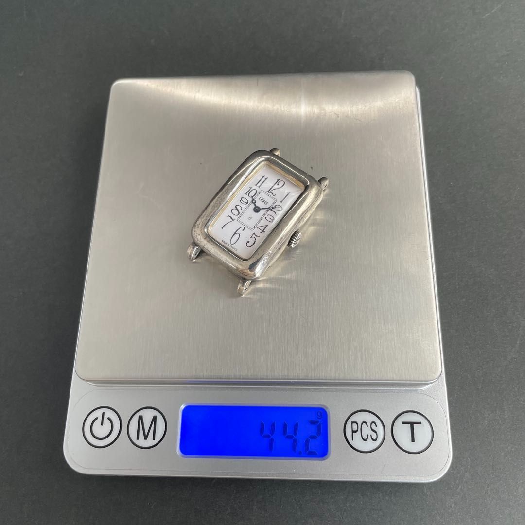 Obrey SOLID SILVER スクエア 革バンド オブレイ ソリッドシルバー