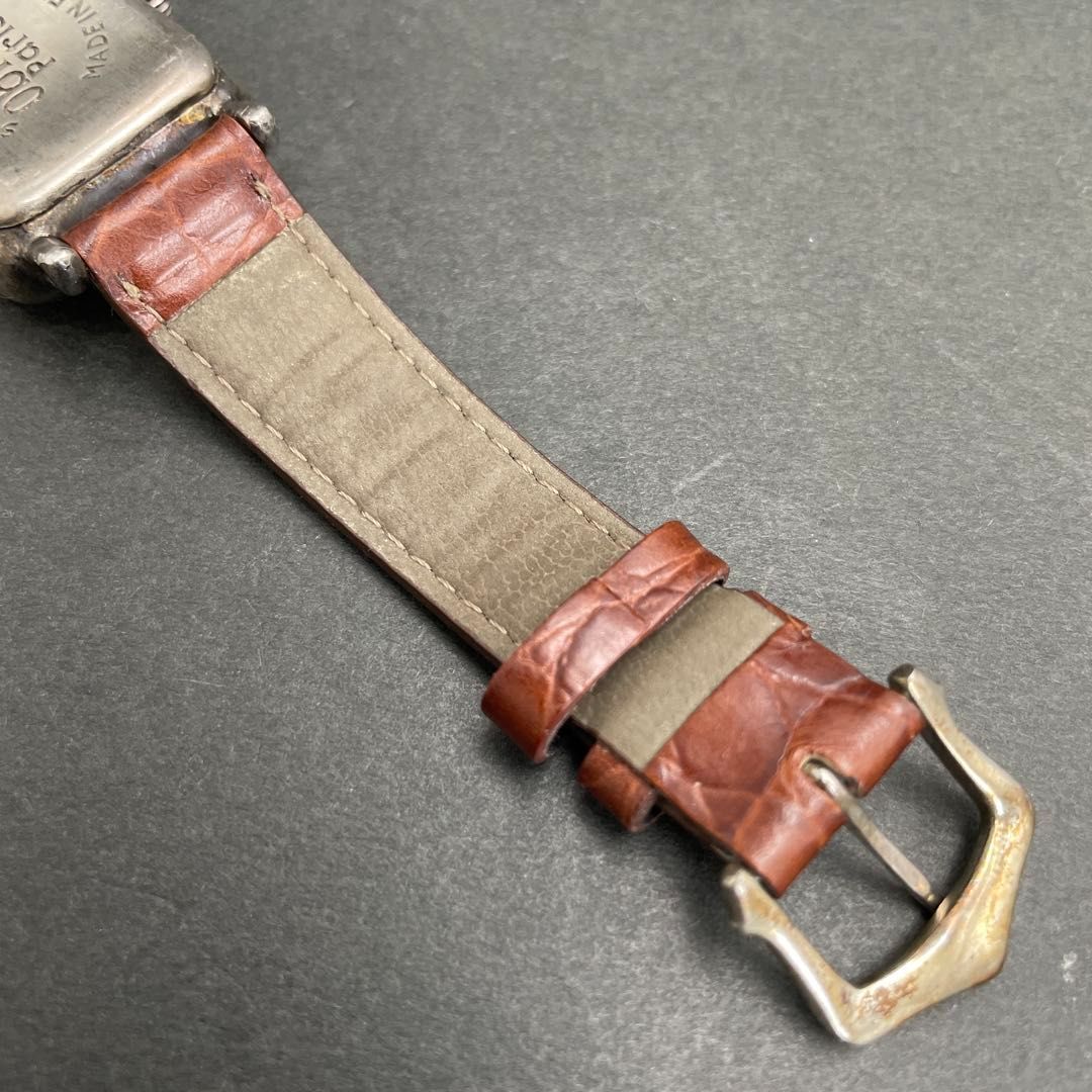 Obrey SOLID SILVER スクエア 革バンド オブレイ ソリッドシルバー