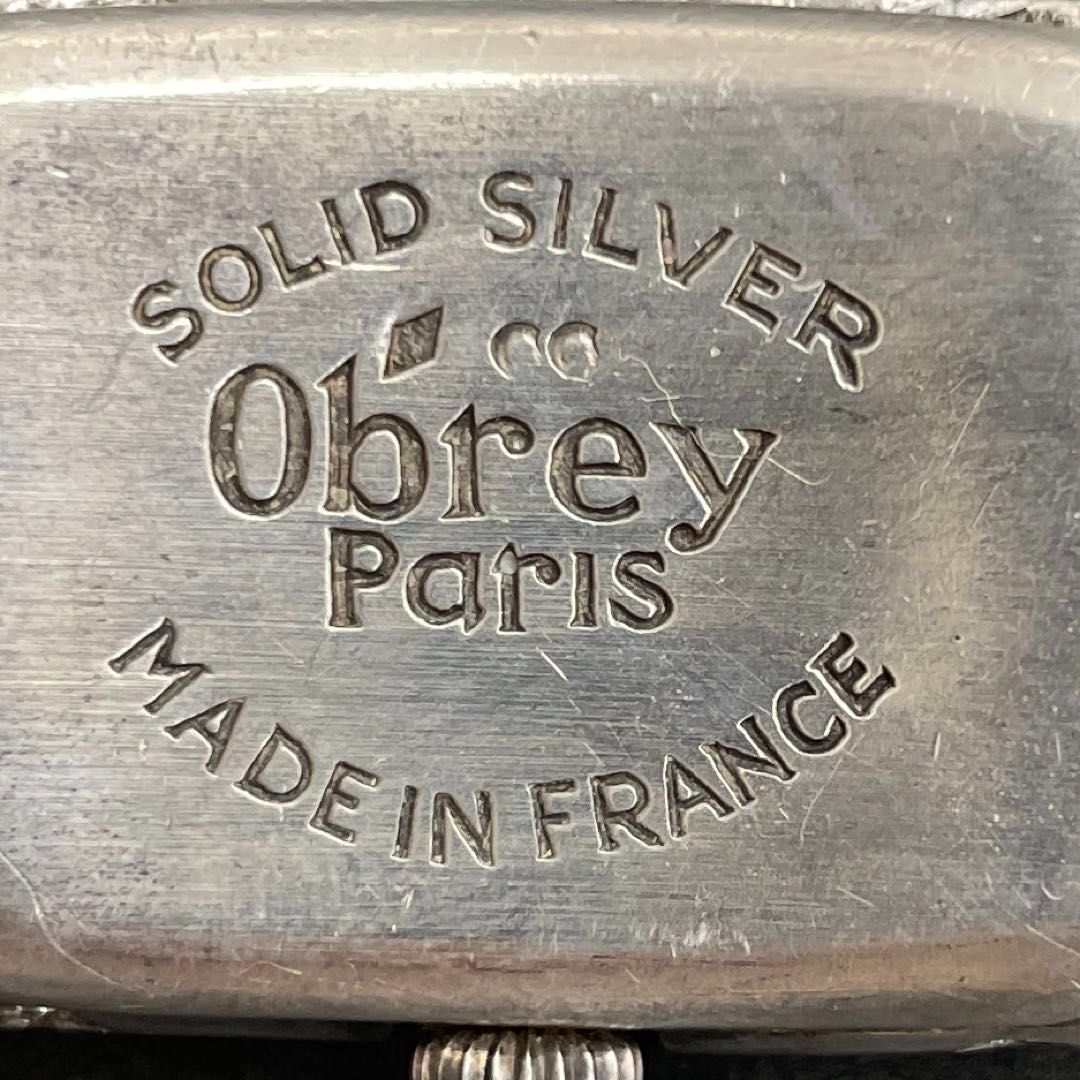 Obrey SOLID SILVER スクエア 革バンド オブレイ ソリッドシルバー