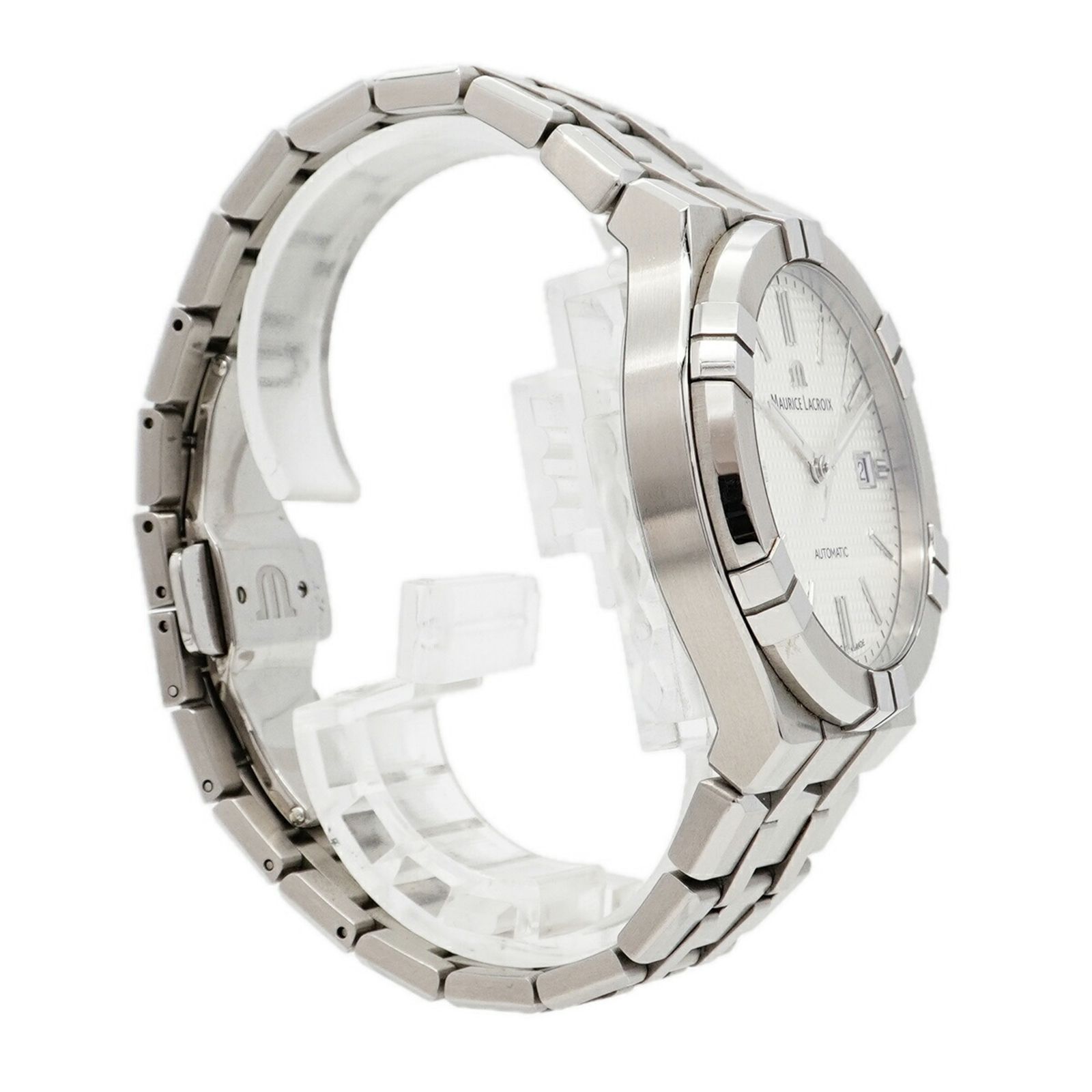 シルバー文字盤腕時計