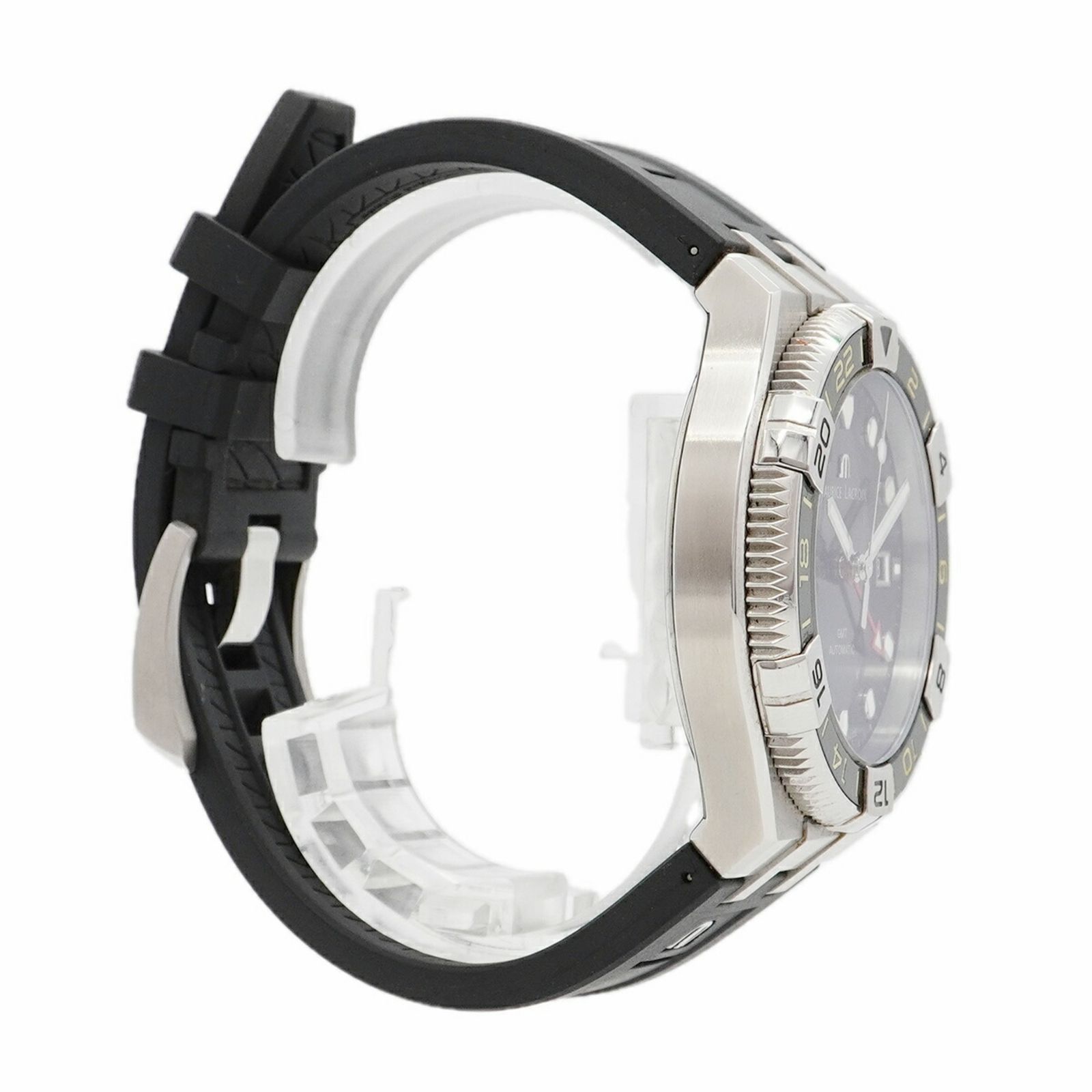  モーリス ラクロア アイコン ベンチュラー GMT AI6158 黒文字盤腕時計 メンズ 半袖シャツ 自動巻き時計 腕時計(アナログ)