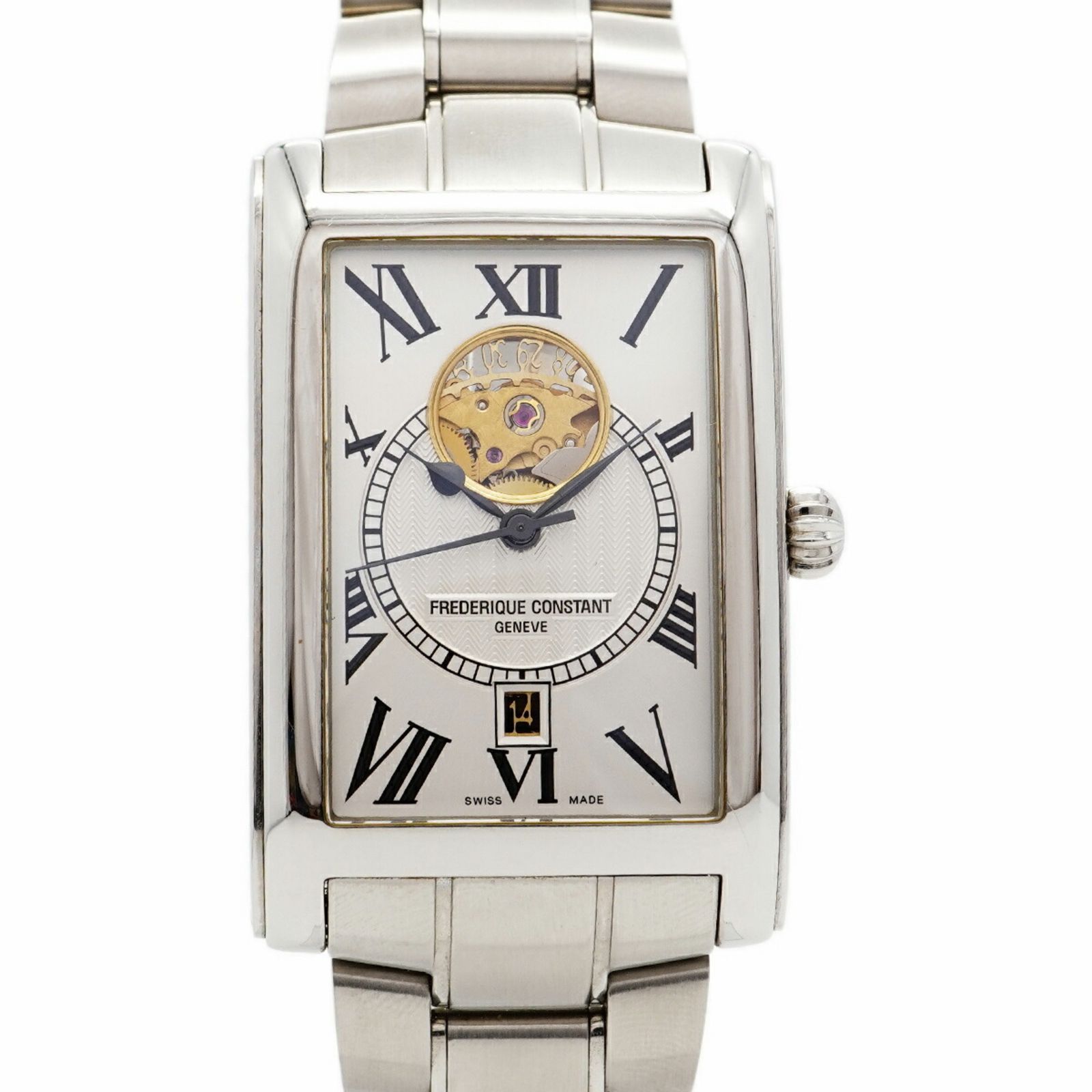 フレデリック コンスタント カレ ハートビート FC-303 310 315X4C4 5 6 シルバー文字盤腕時計 メンズ