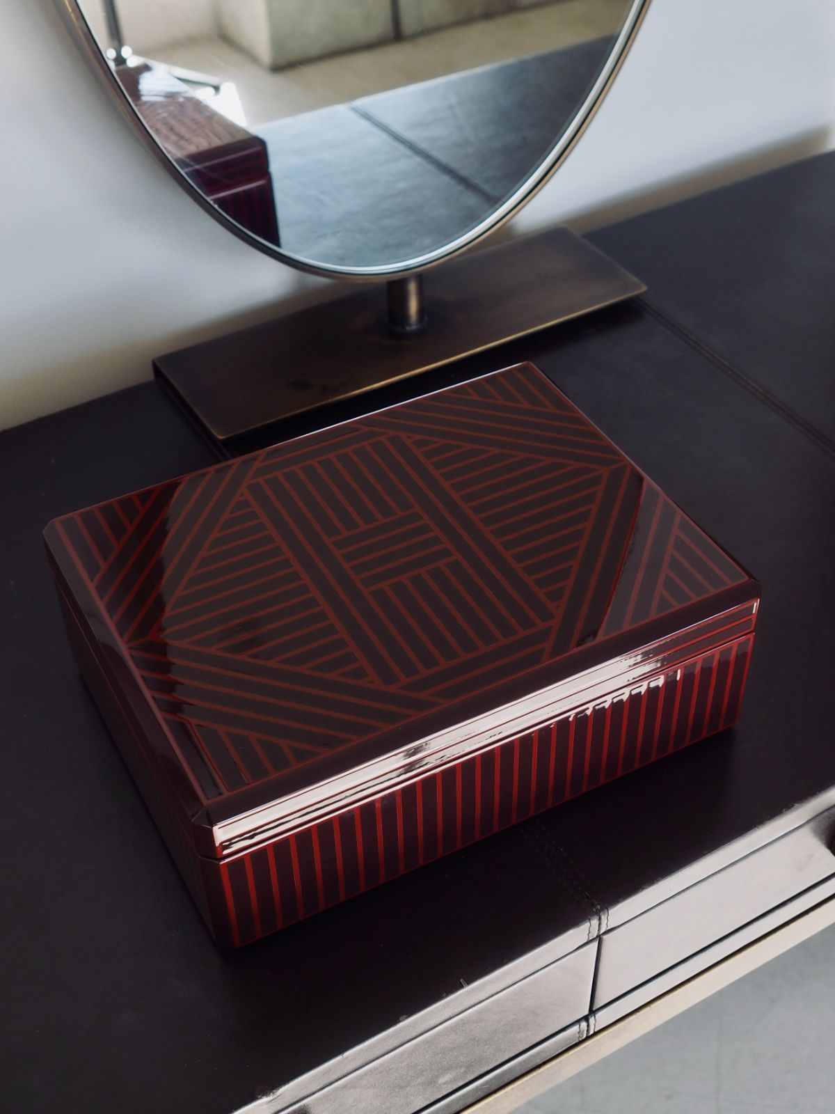 HERMÈS Facettes H Ruban Jewelry Box エルメス ジュエリーボックス