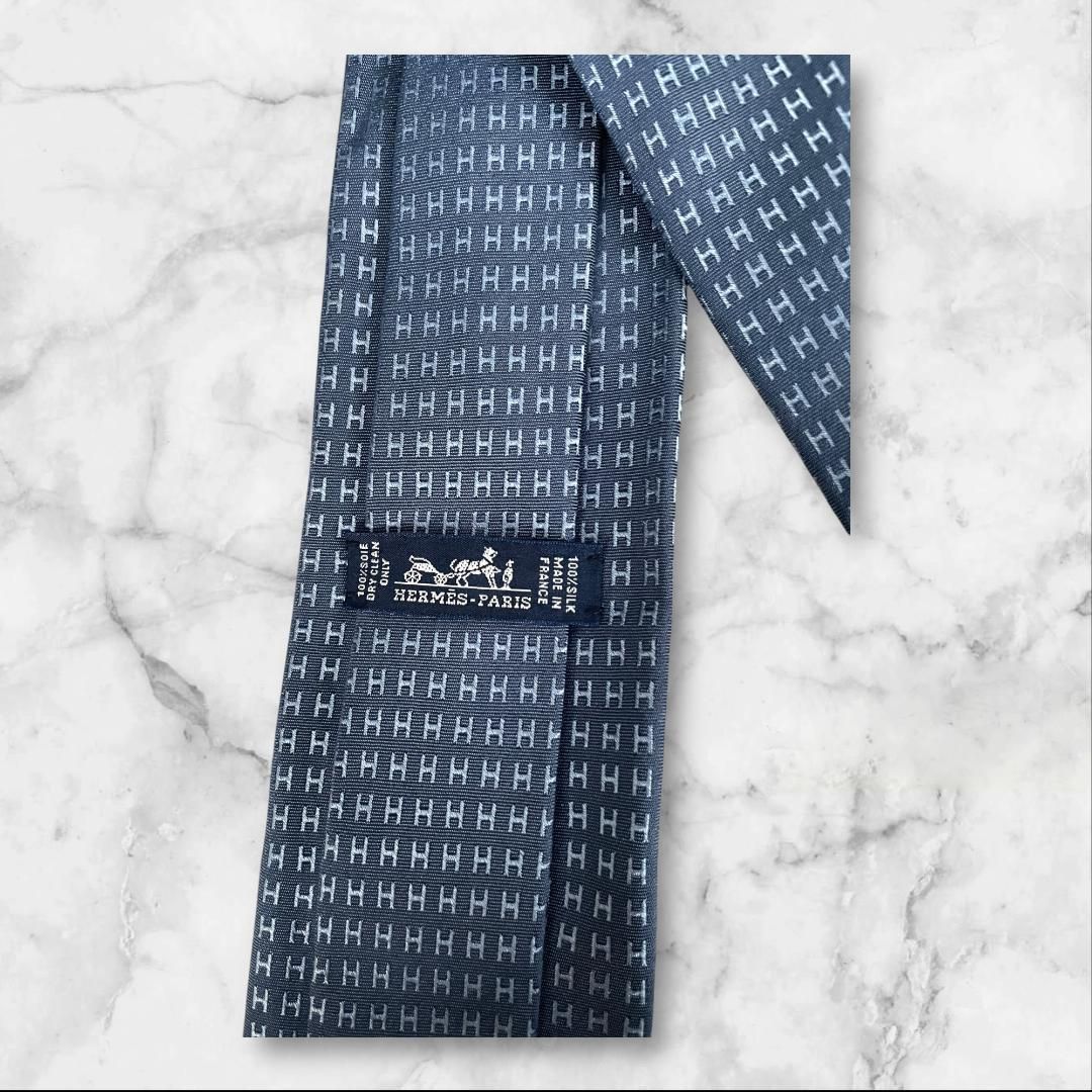 エルメス Hロゴ総柄 シルク ブルー系 - メルカリ