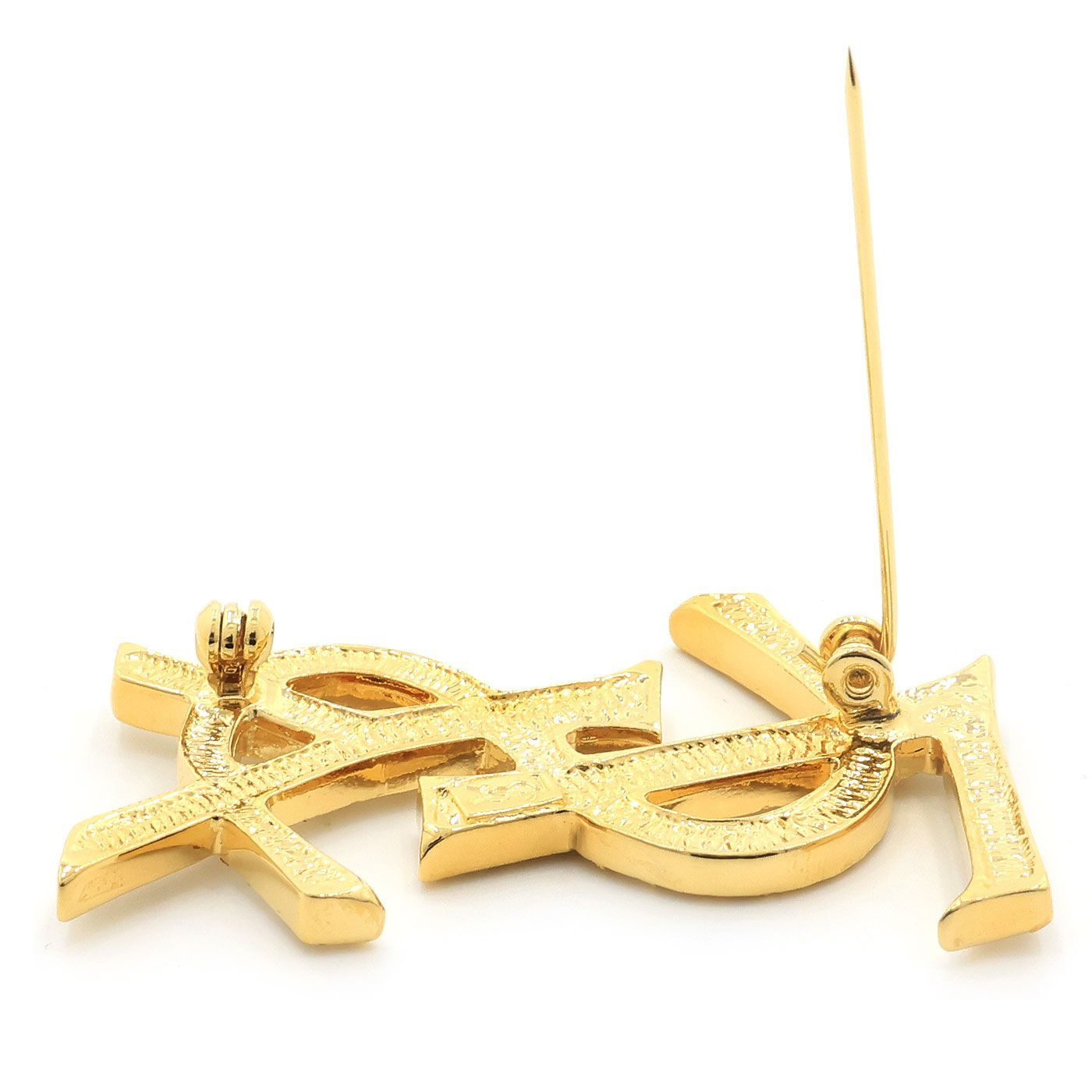 美品 】Yves Saint Laurent イヴ・サンローラン ブローチ YSL