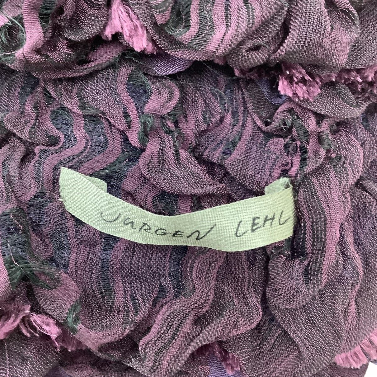 JURGEN LEHL ヨーガンレール レディース ストール パープル - メルカリ