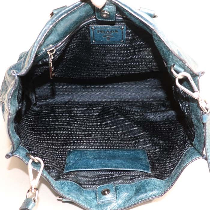 PRADA プラダ トライアングルロゴ レザー 2WAY トートバッグ 2Way
