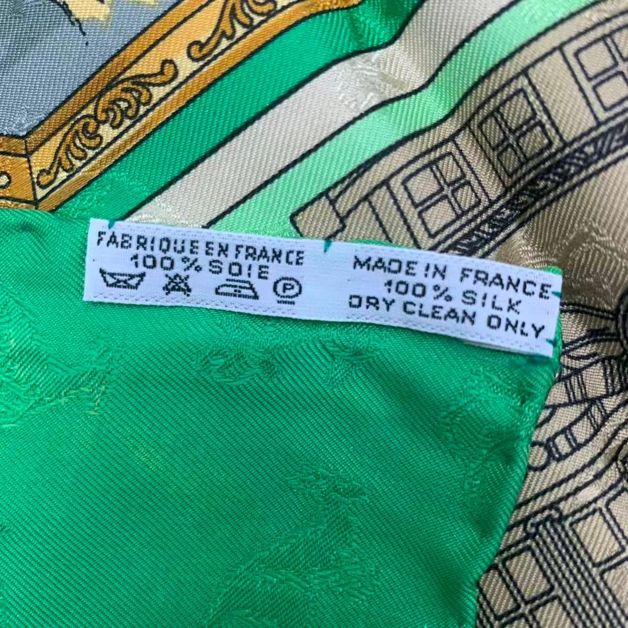 HERMES エルメス カレ90 スカーフ LE GEOGRAPHE 地理学者 シルク