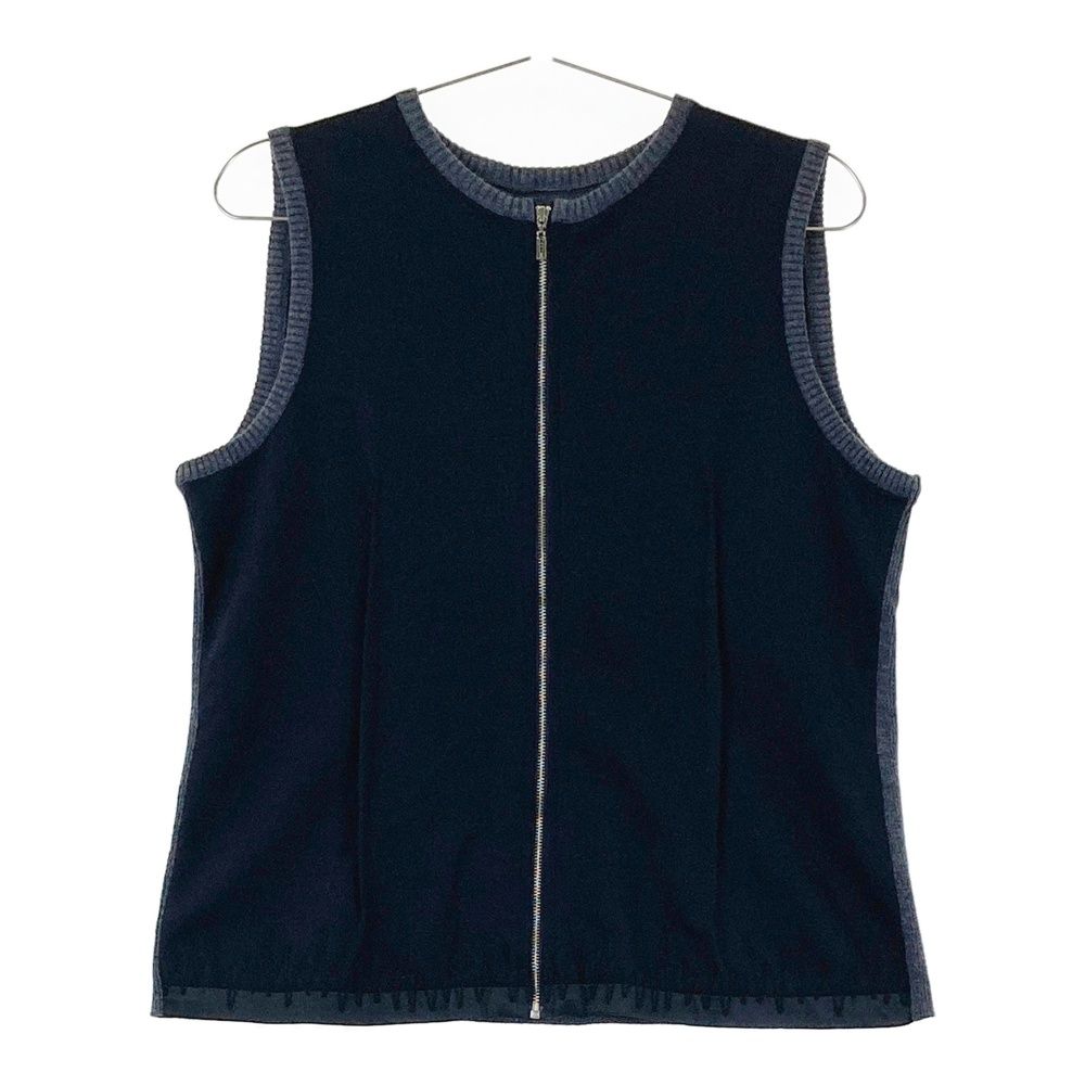 サイズ：40 LANVIN SPORT ランバン スポール ジップベスト ネイビー系 