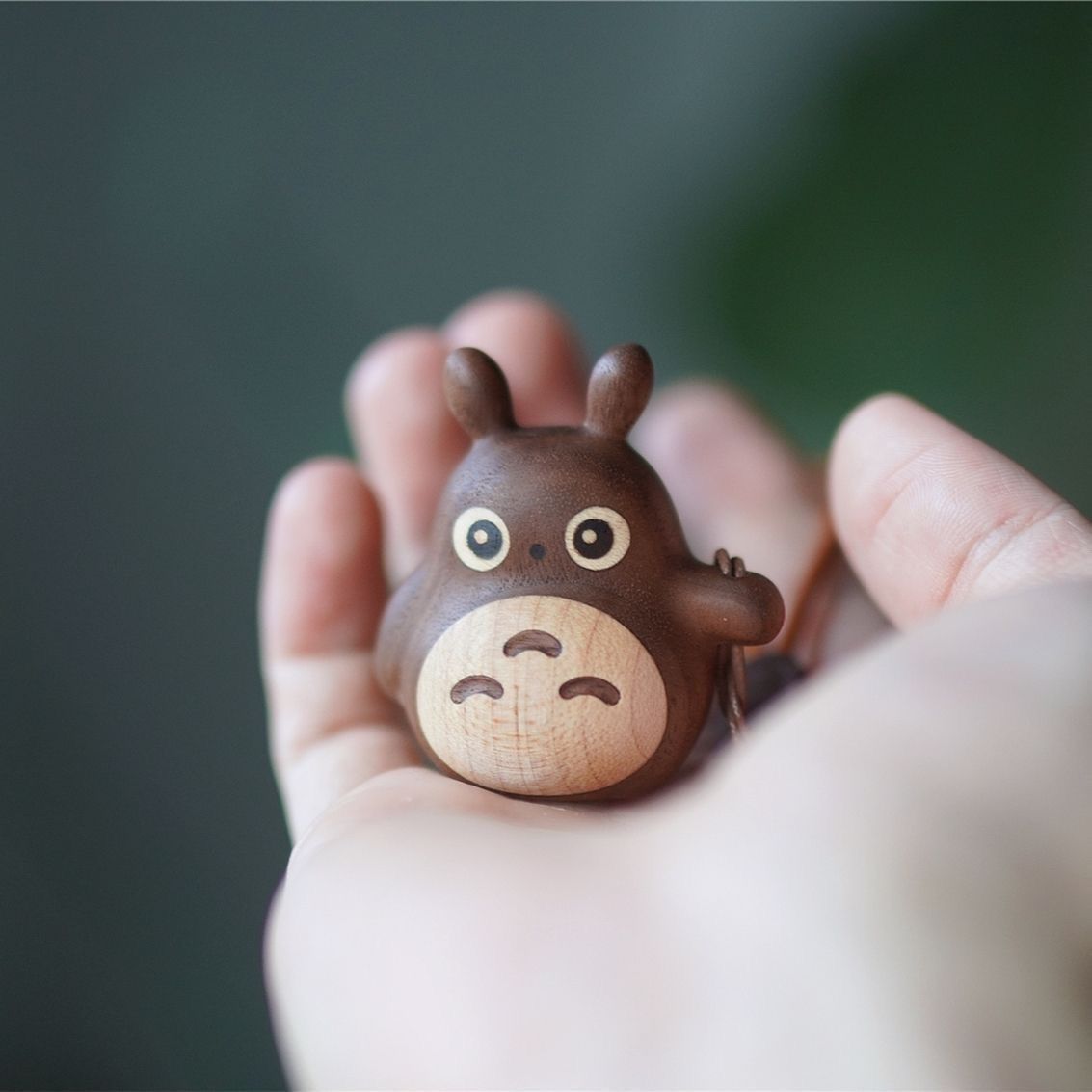 となりのトトロ 木製 置物 トトロ フィギュア かわいい 実木 車載