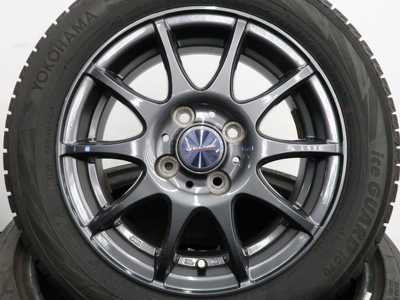 軽自動車に 4本 社外 14インチ 4.5J +45 4H 100 スタッドレス YOKOHAMA 