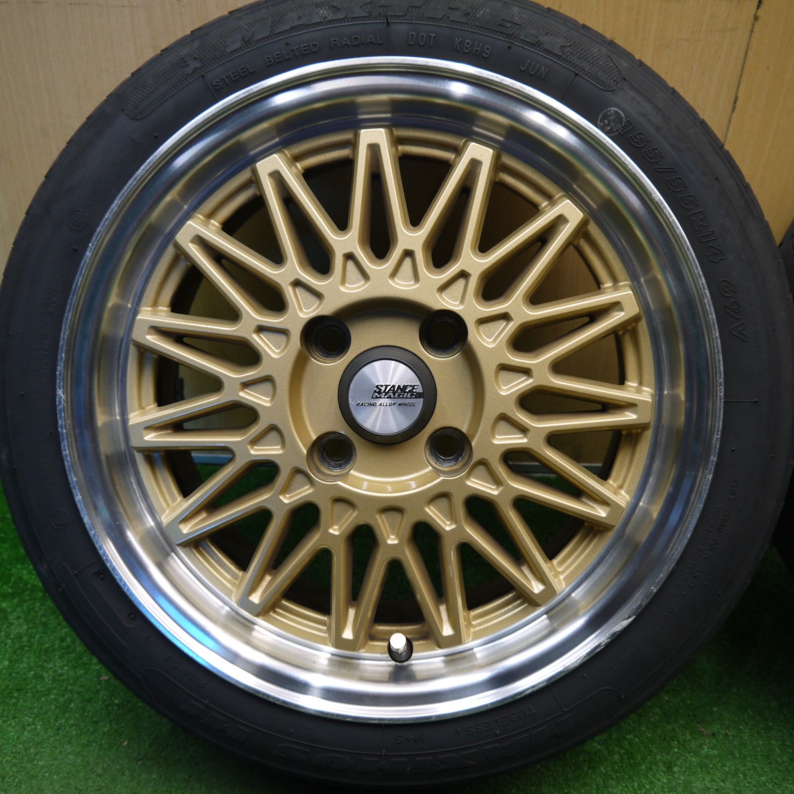 4本価格！23年☆155/55R14 マックストレック MAXIMUS M1 STANCE MAGIC 