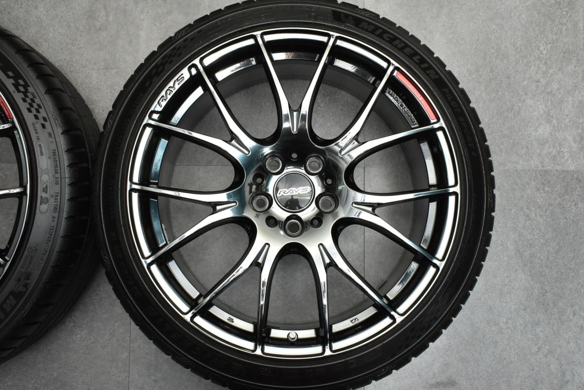 程度良好】RAYS HOMURA 2×7 JET BLACK EDITION 19in 8J +48 PCD114.3