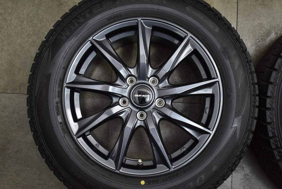 2025年製 超バリ溝 美品】DUFACT 17in 7J +55 PCD114.3 ダンロップ