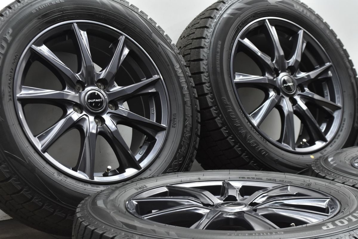 2025年製 超バリ溝 美品】DUFACT 17in 7J +55 PCD114.3 ダンロップ