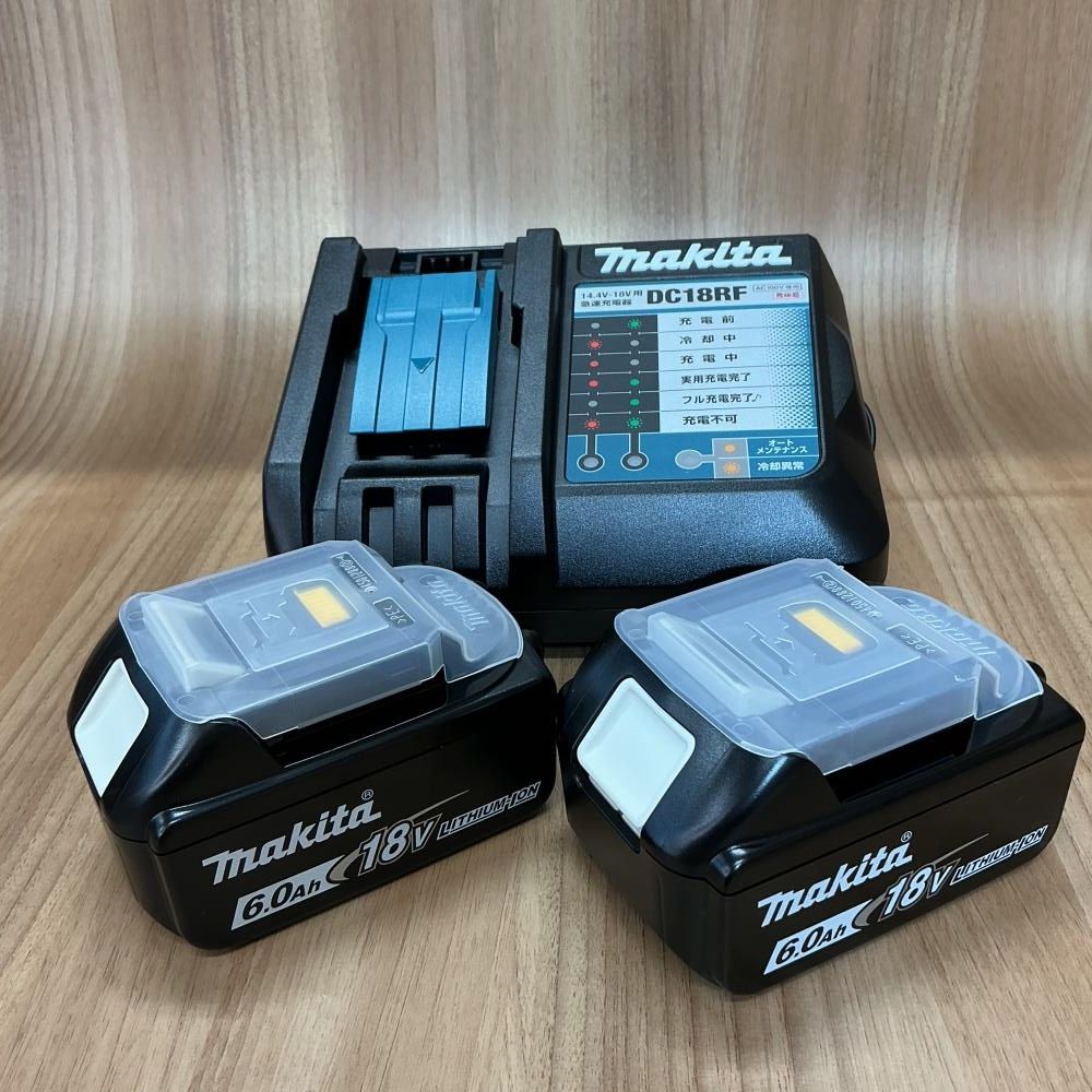 未使用・純正品】マキタ/makita DC18RF＋BL1860B×2 急速充電器＋