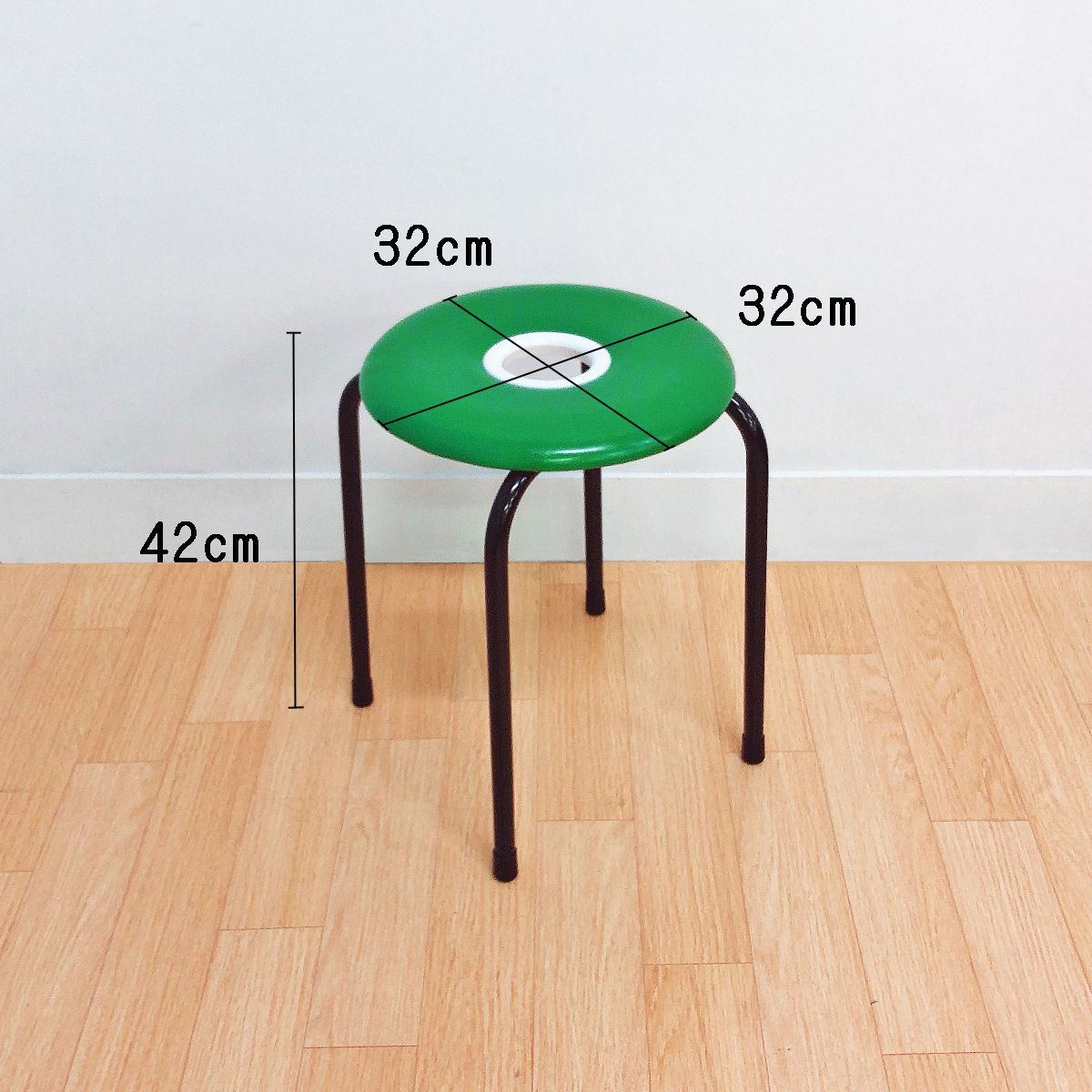 日本製 パイプ椅子 ドーナツ スタッキングチェア 座面高42cm 丸 日本製 パイプ椅子 ドーナツ スタッキングチェア 座面高42cm 丸