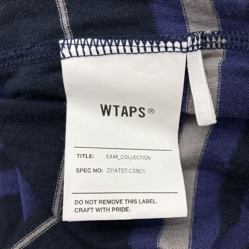 WTAPS ダブルタップス 23SS ボーダー ロンT 231ATDT-CSM21 Tシャツ