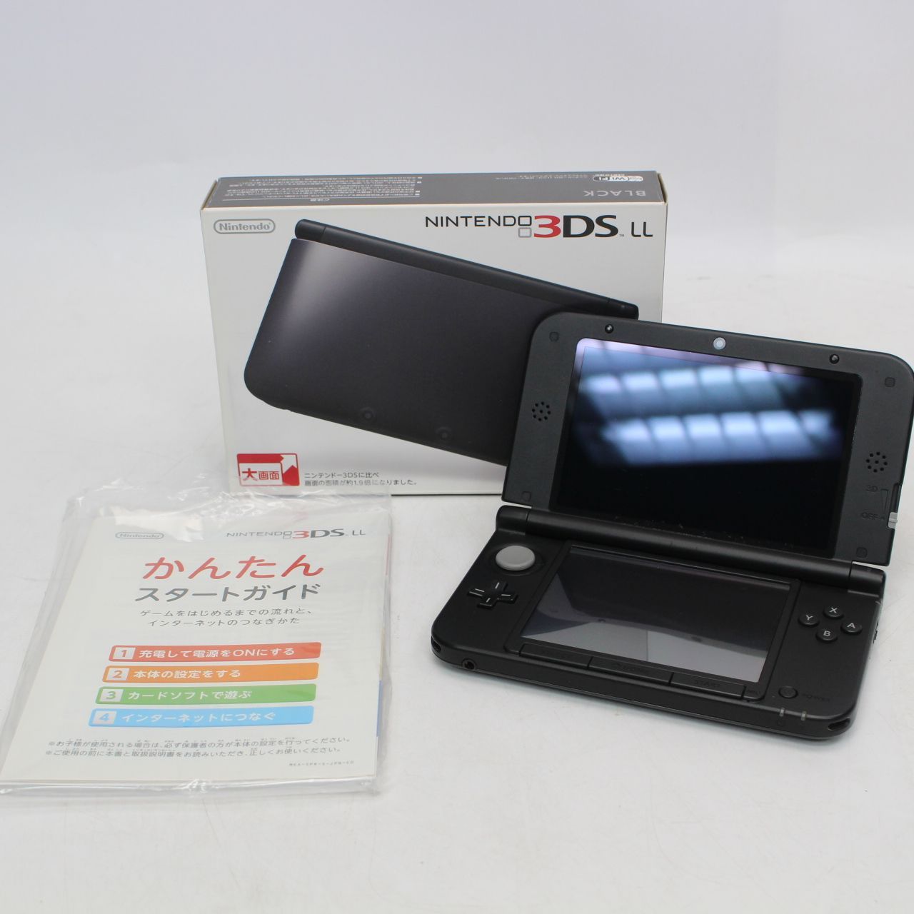 403)Nintendo 3DSLL SPR-001 ブラック 4GBSDカード付き 任天堂 ゲーム 