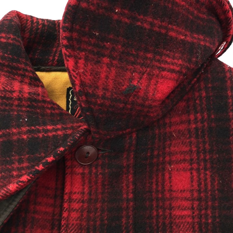 Woolrich マッキーノ ５０年代 ウールジャケット チェック柄 中古】WOOLRICH 50-60s マッキーノジャケット サイズ50(L～LL相当) 赤