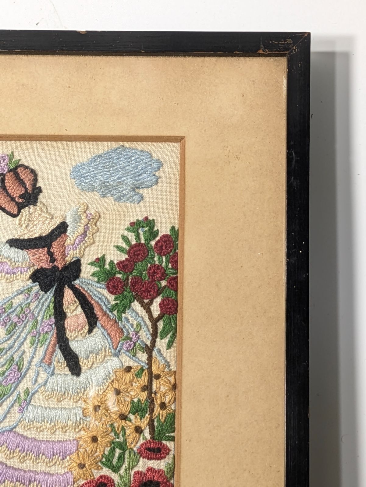 イギリス アンティーク イングリッシュガーデン 刺繍額 - メルカリ