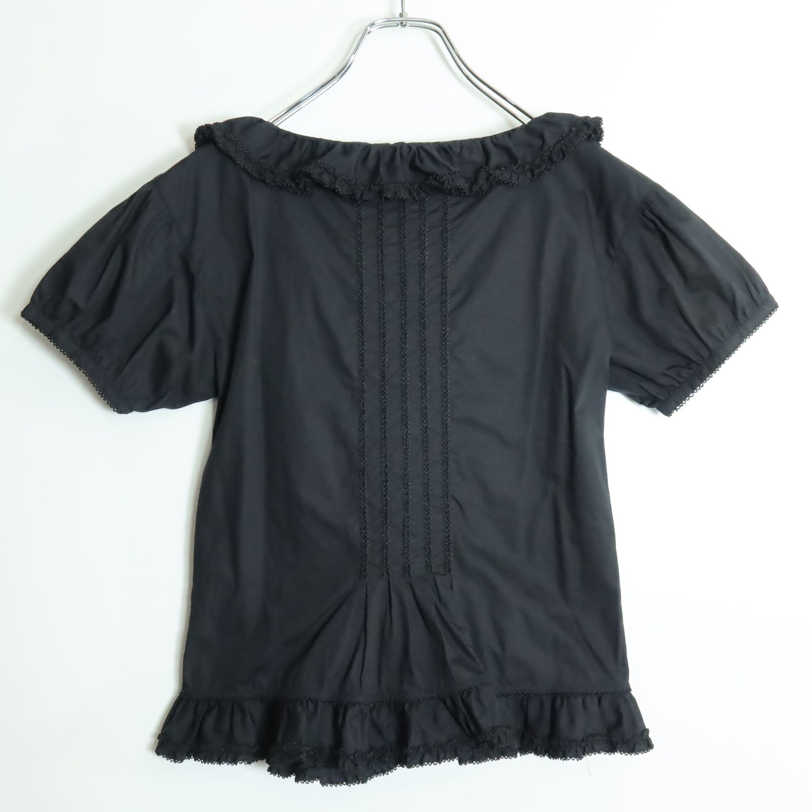 ワンダフルワールド カネコイサオ☆半袖ブラウス フリル＆ピコレース