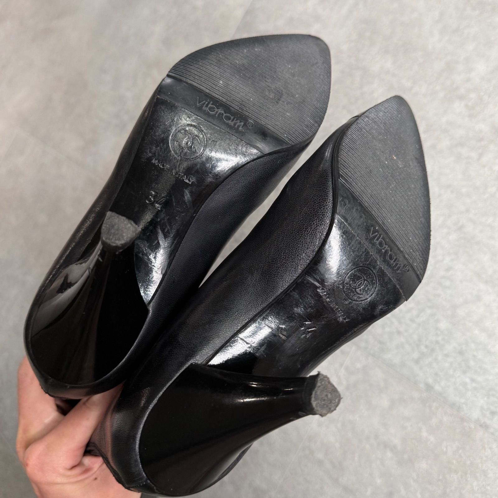 CHANEL シャネル ココマーク マトラッセ レザー ロングブーツ ブラック