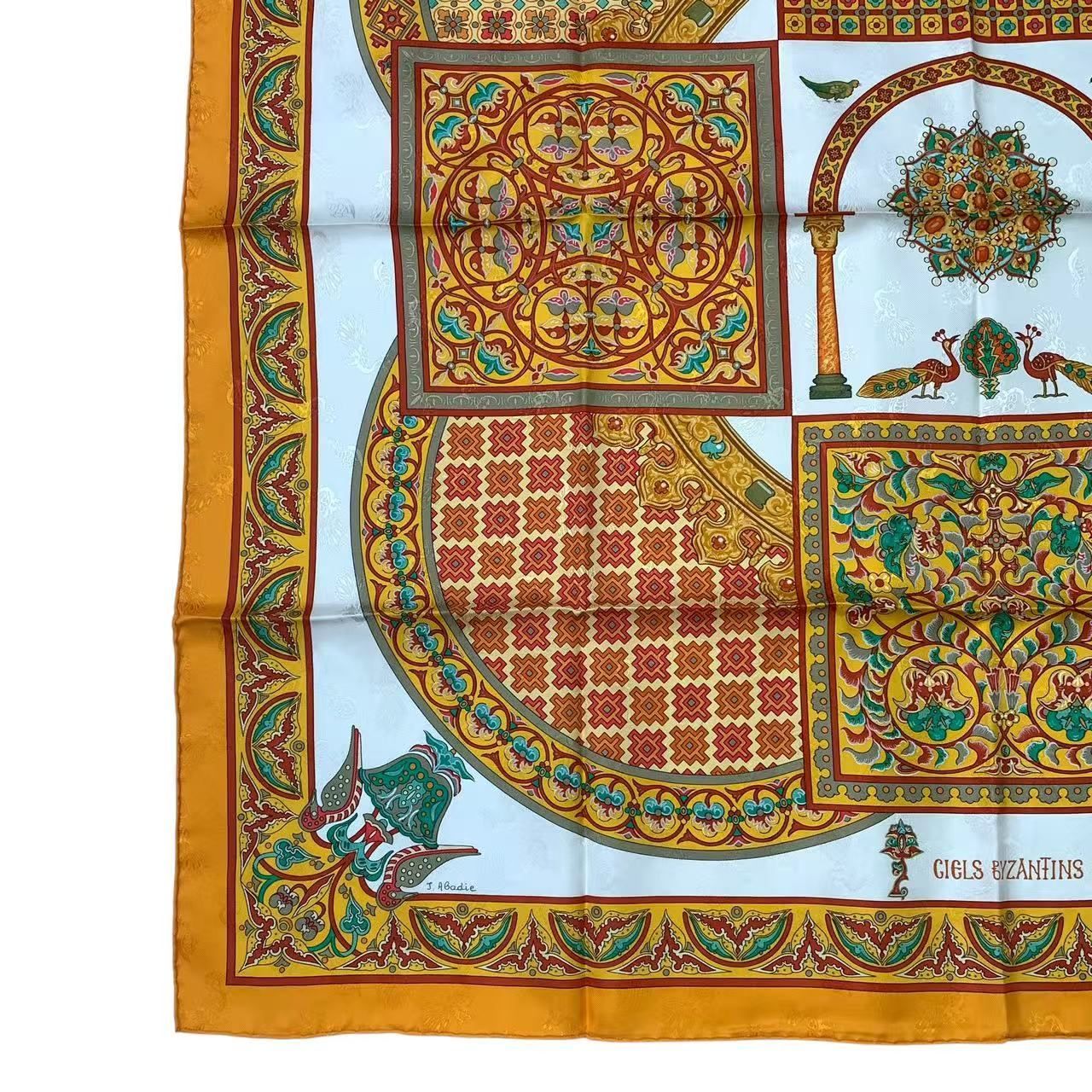 極美品 HERMES エルメス スカーフ カレ90 CIELS BYZANTINS ビザンチン