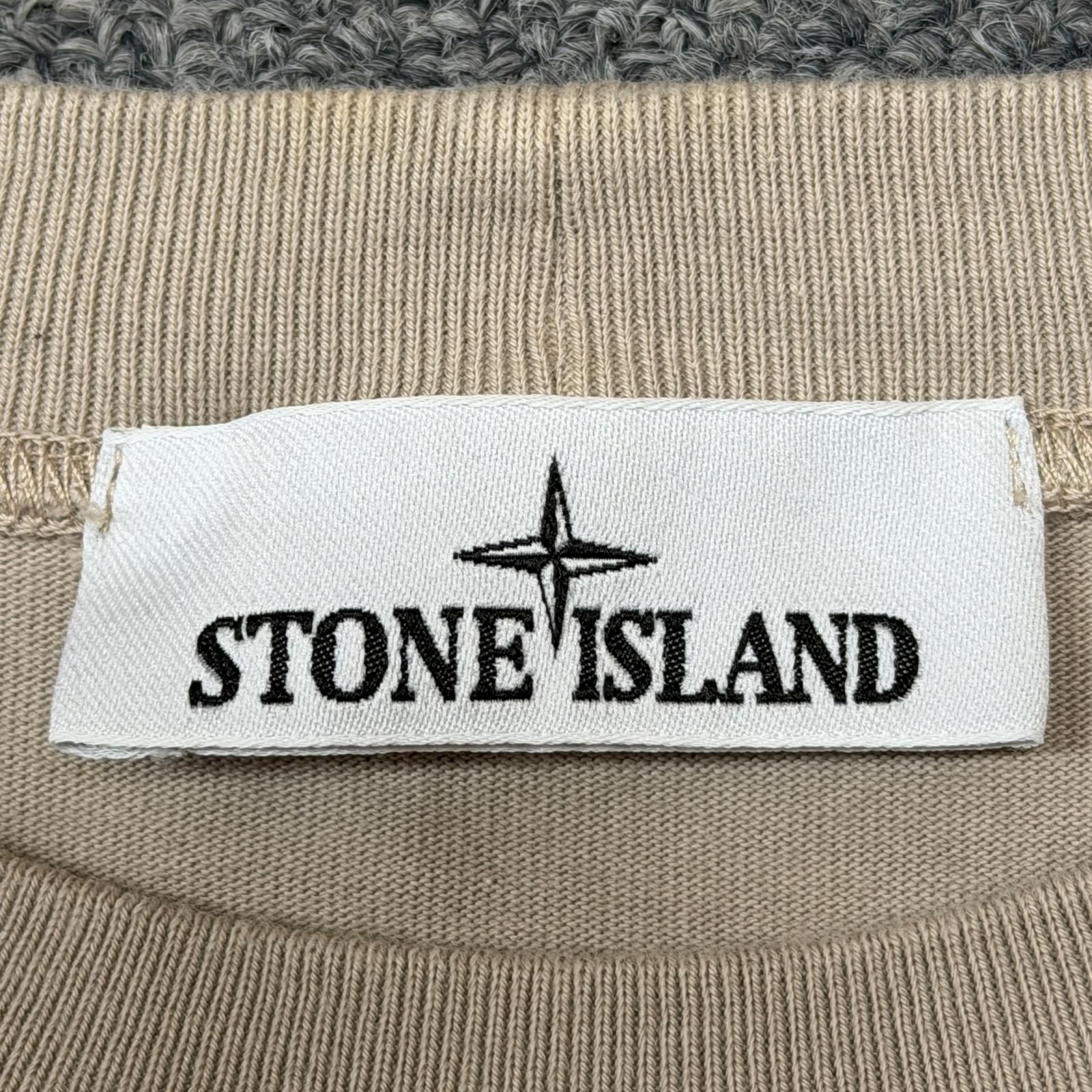 国内正規 STONE ISLAND ガーメントダイ腕章クルーネックスウェット 