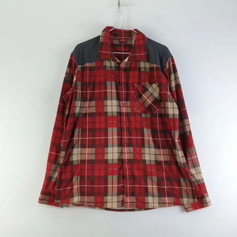 K2 メンズ105 レッド CHECK Outdoor アウトドア シャツ M0726