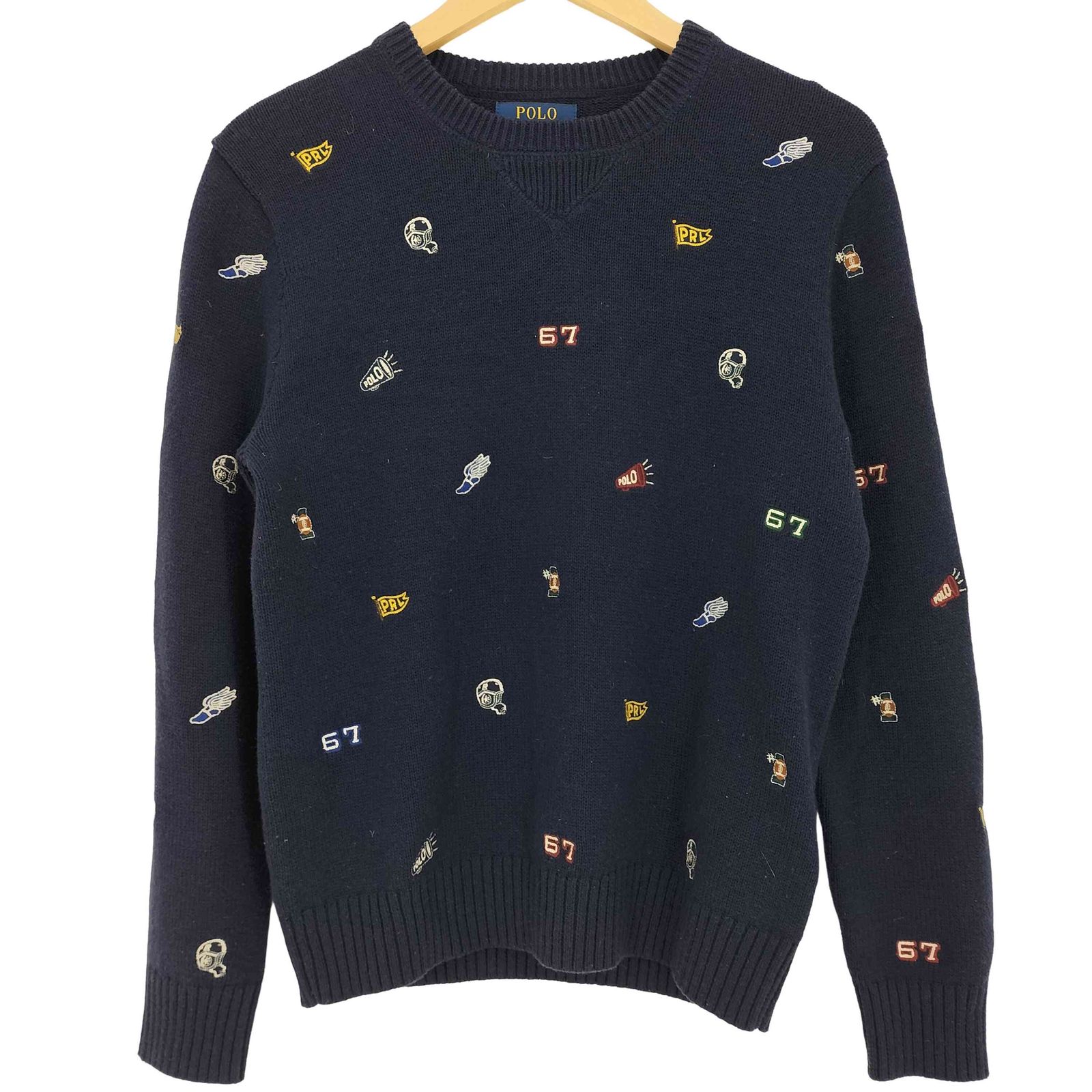 ポロラルフローレン POLO RALPH LAUREN 現行タグ ラグビー刺繍 ウール