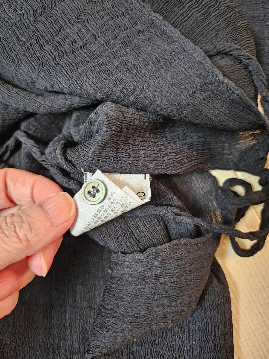 ISSEY MIYAKE イッセイミヤケ シースルークレープ トップス ブラック