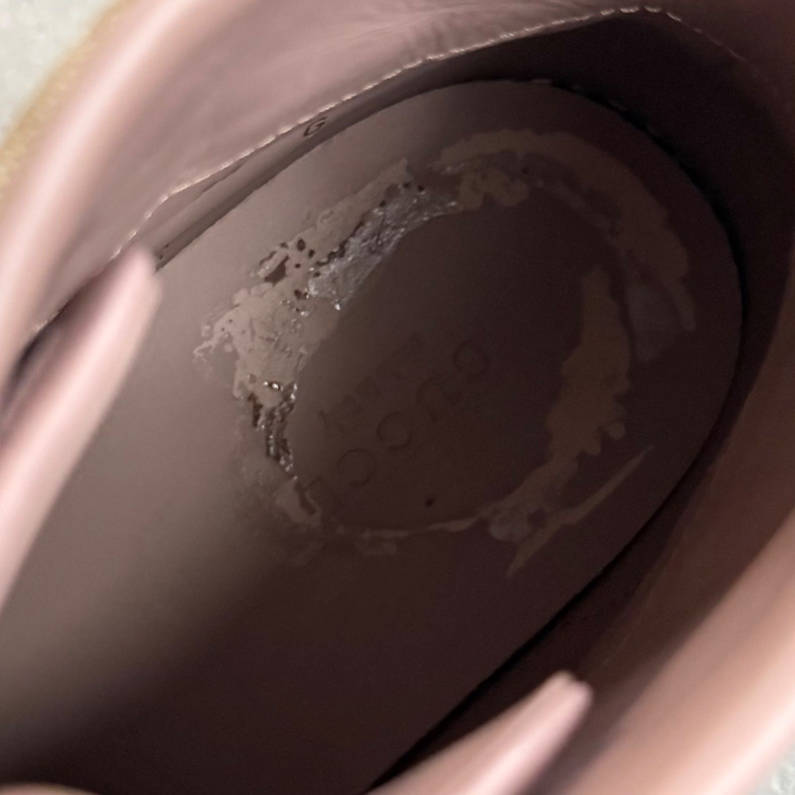 美品 GUCCI グッチ GGキャンバス ハイカットスニーカー ピンク レザー