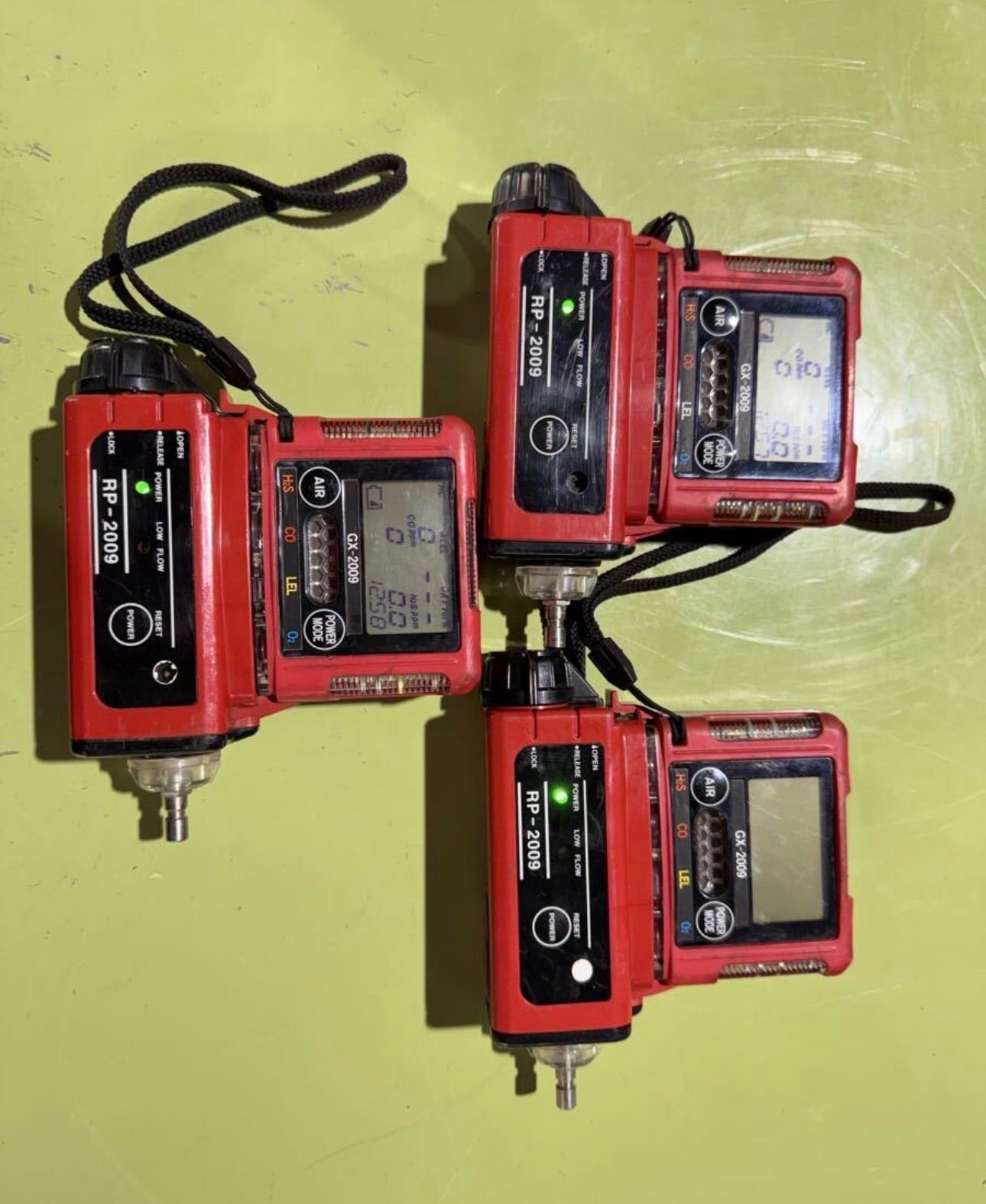 中古品 理研計器 ポケッタブル マルチガスモニター GX-2009 + ガス吸引