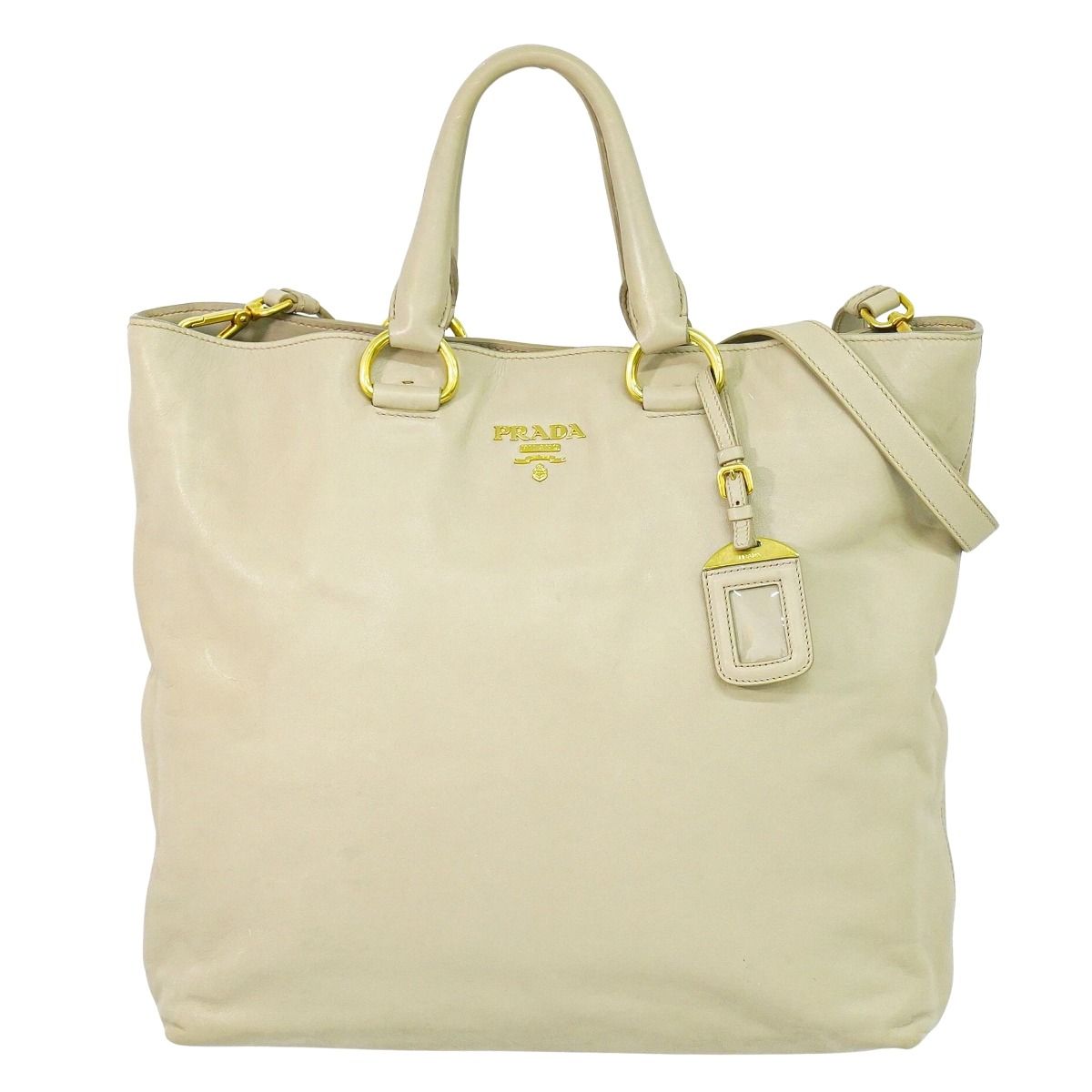 本物 プラダ PRADA レザー 2WAY ショルダーバッグ トートバッグ 