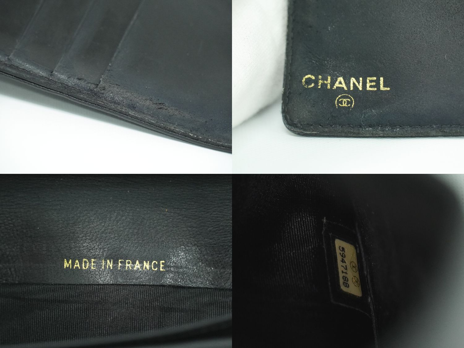 本物 シャネル CHANEL ココマーク 長財布 ロングウォレット キャビア 