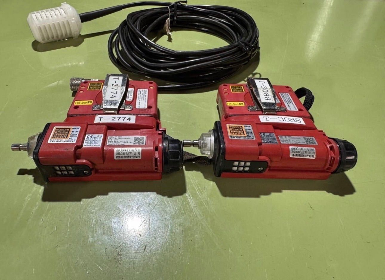 中古品 理研計器 ポケッタブル マルチガスモニター GX-2009 + ガス吸引