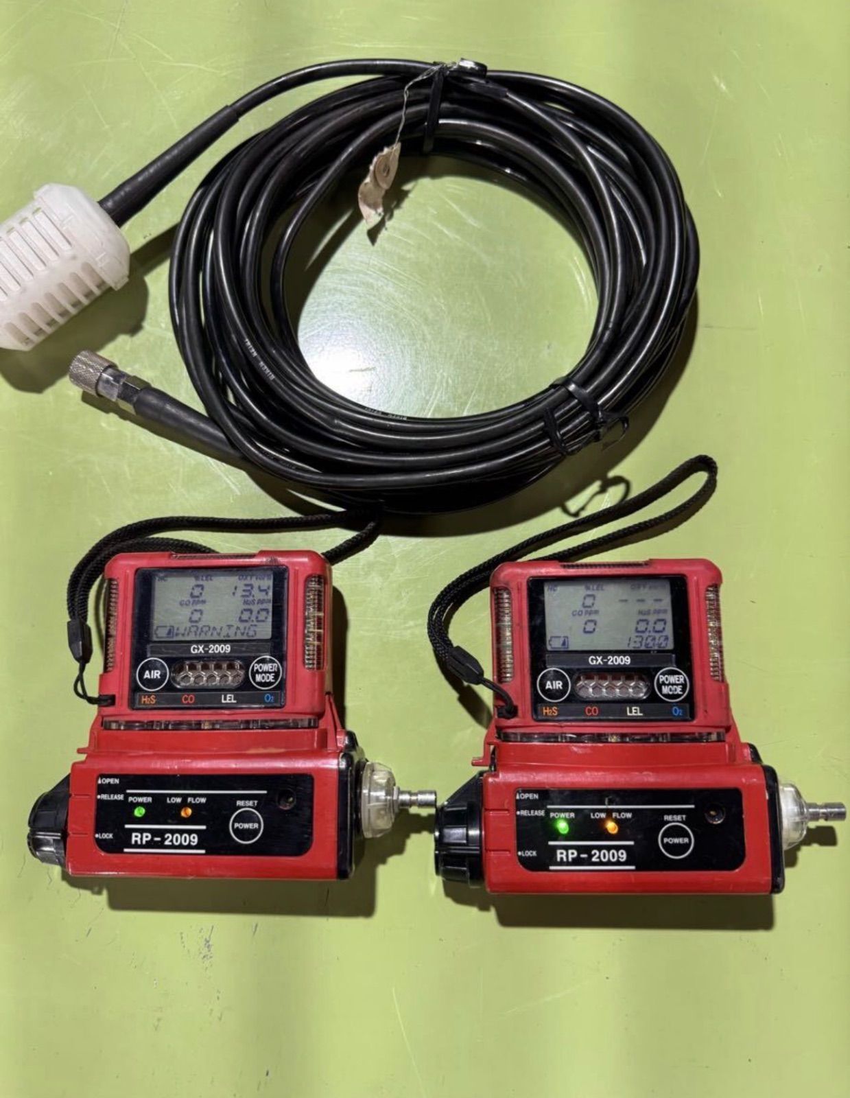 中古品 理研計器 ポケッタブル マルチガスモニター GX-2009 + ガス吸引