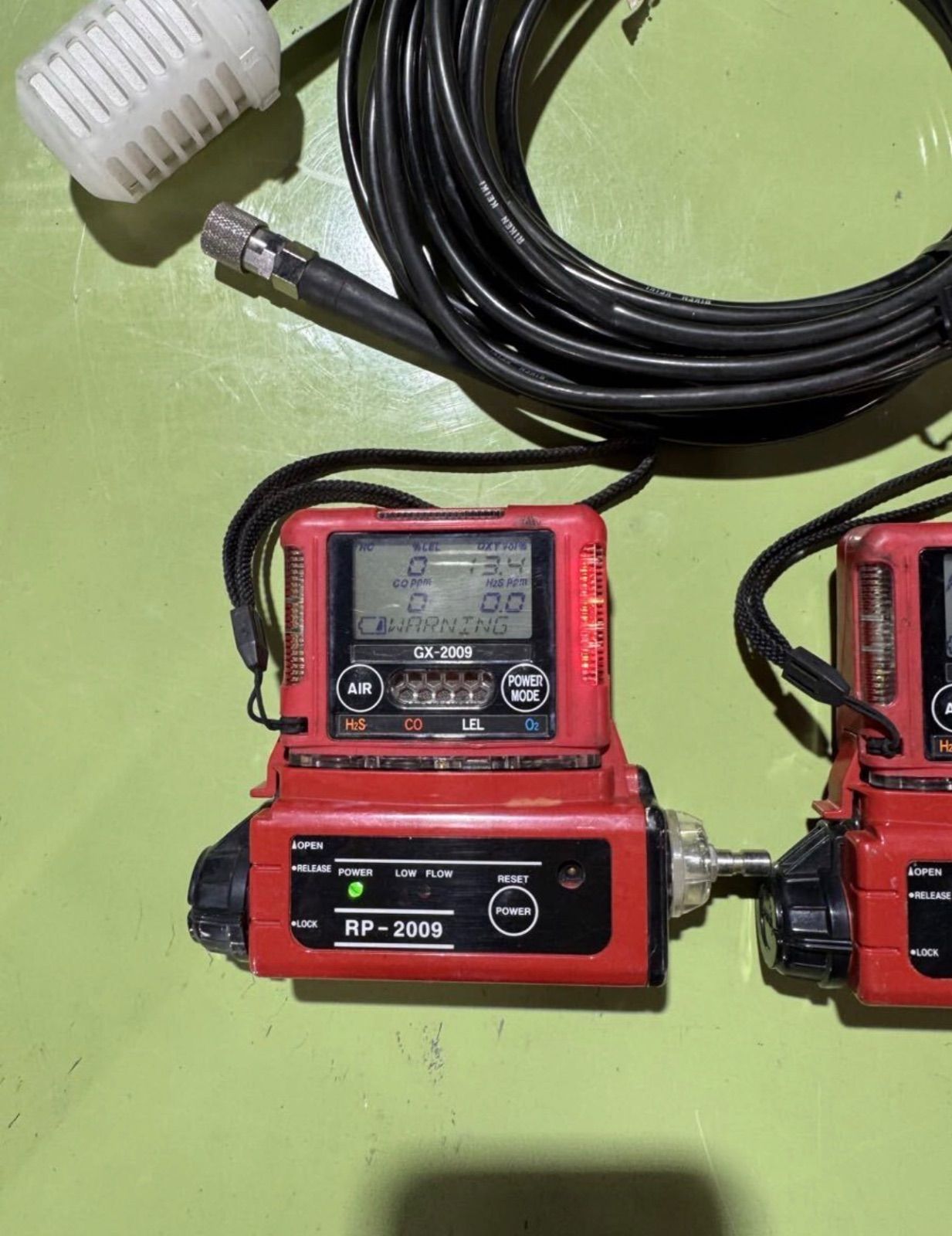 中古品 理研計器 ポケッタブル マルチガスモニター GX-2009 + ガス吸引