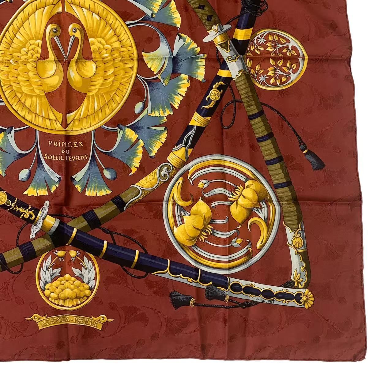 美品 HERMES エルメス スカーフ シルク カレ90 DAIMYO PRINCES DU