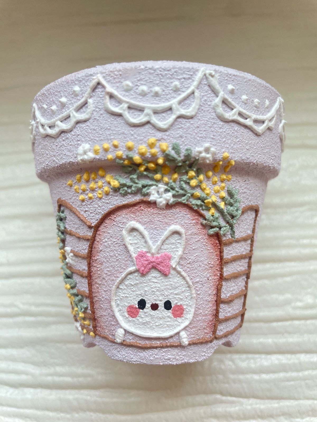 ☆リメイク鉢☆ うさぎ ミモザ♡ - メルカリ