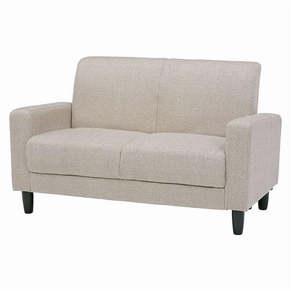 ソファー 2人掛け 約幅120cm ベージュ 肘付き 脚付き 背面取付式 ベーシック 組立品 リビング ダイニング インテリア家具