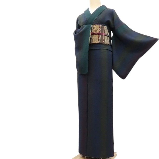 百華❀Y4630◇美品 前田仁仙落款 手縫い仕立て 正絹 小紋 着物 単品