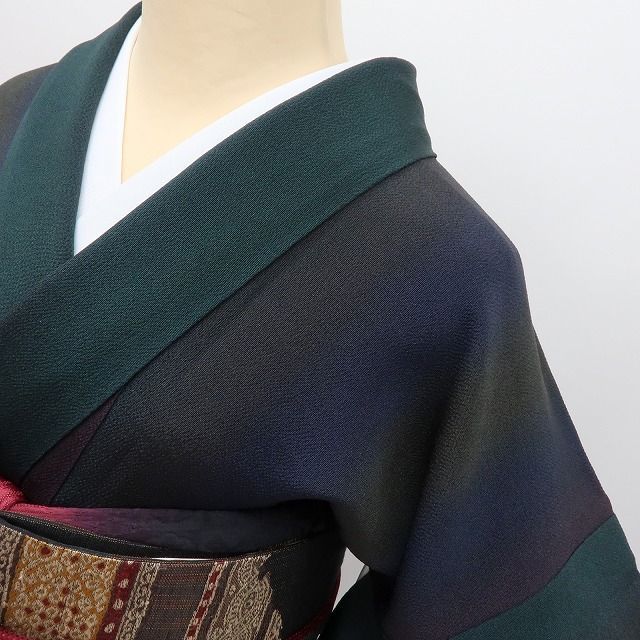 百華❀Y4630◇美品 前田仁仙落款 手縫い仕立て 正絹 小紋 着物 単品