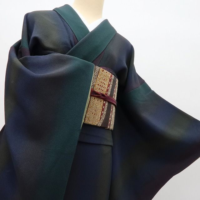 百華❀Y4630◇美品 前田仁仙落款 手縫い仕立て 正絹 小紋 着物 単品