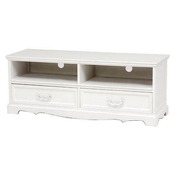 テレビ台 テレビボード 約幅110cm ホワイト DVD収納用 引き出し付き リビング ダイニング インテリア家具