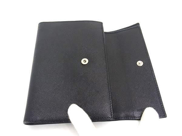 PRADA プラダ 三つ折り 財布 M510A ブラック サフィアーノレザー ユニ